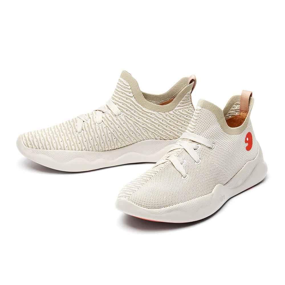 UIN Footwear Men Off-white Brown Mijas Canvas loafers