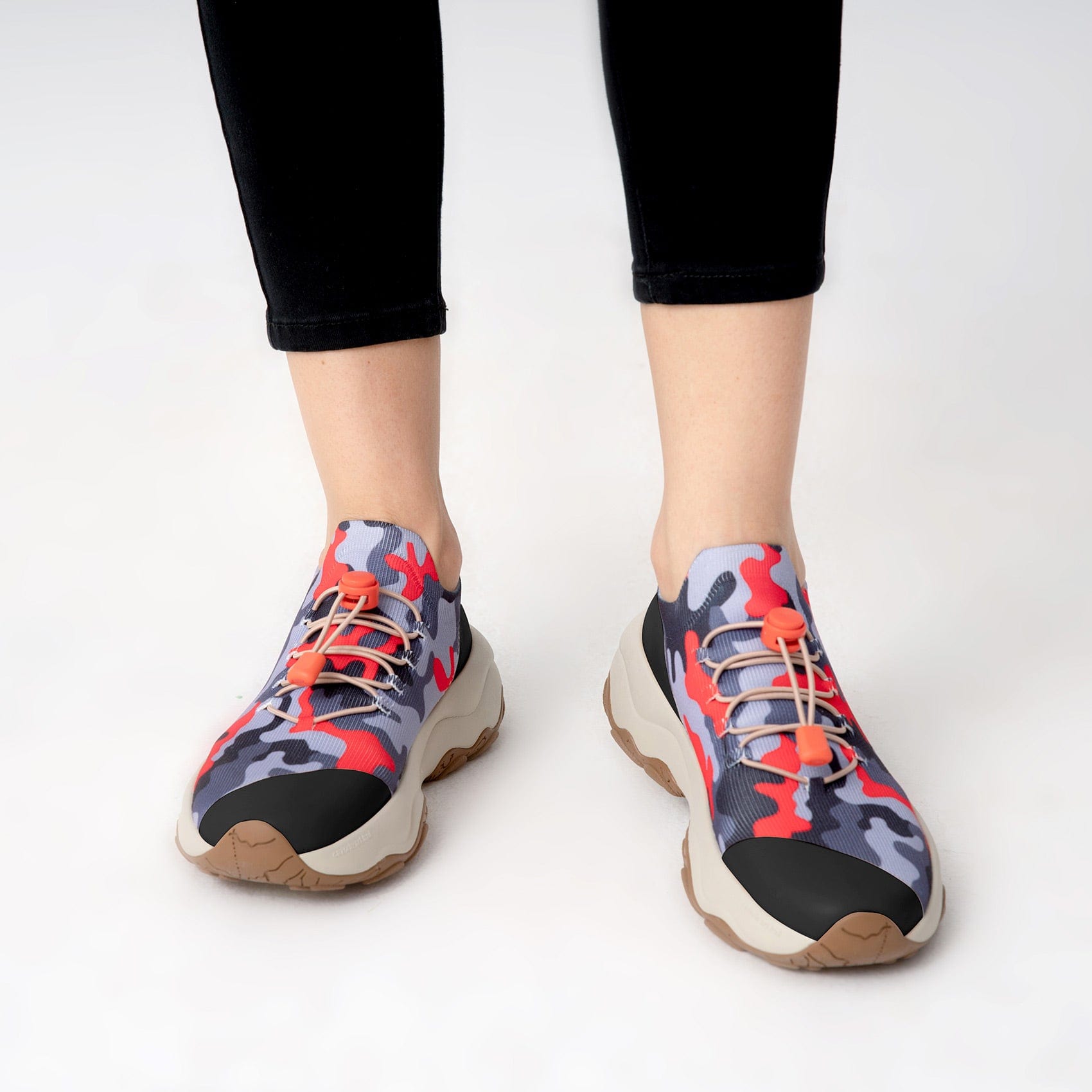 UIN Footwear Women Layer-Red Grey Cazorla I Women Canvas loafers