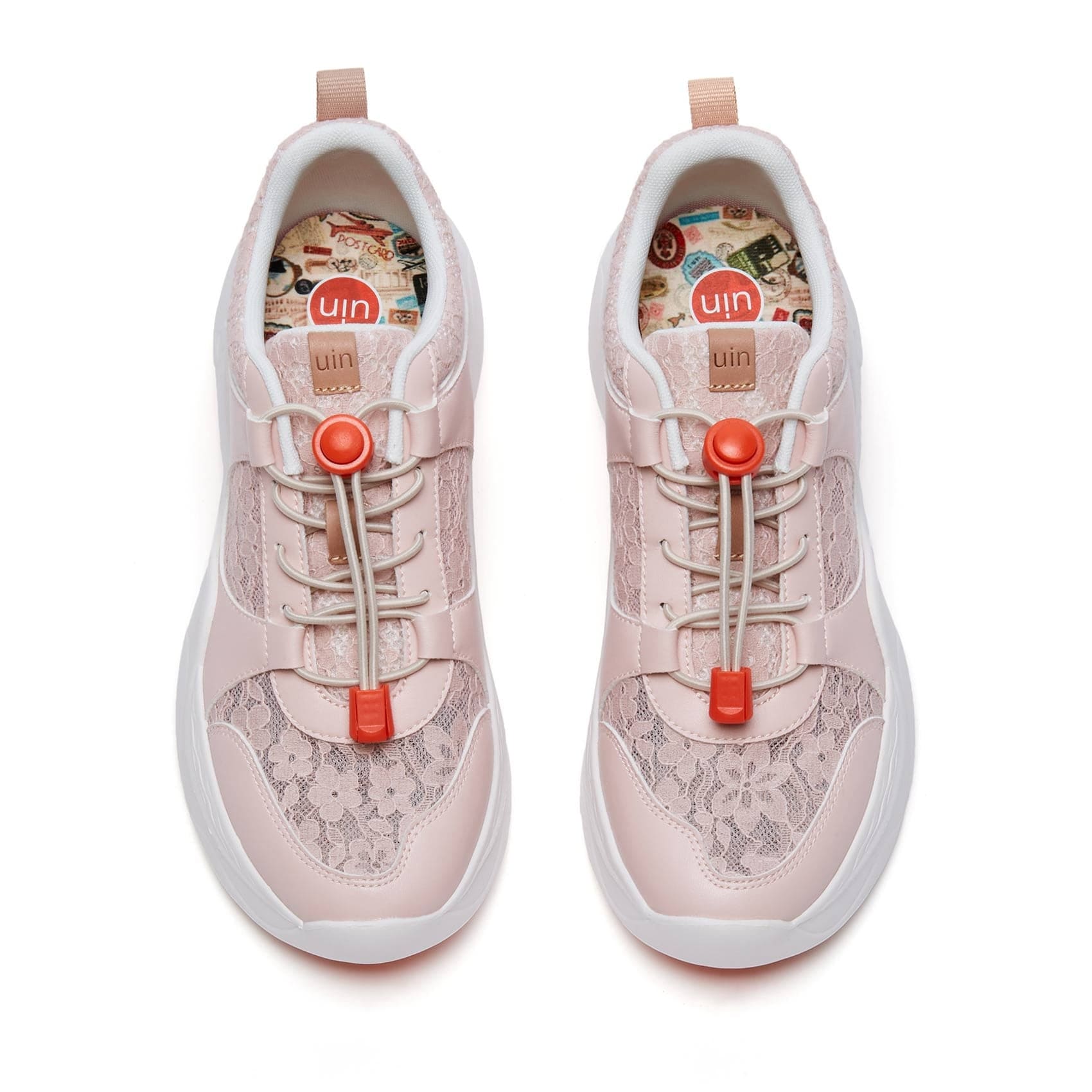 UIN Footwear Women Pink Lace Palma I Women Canvas loafers