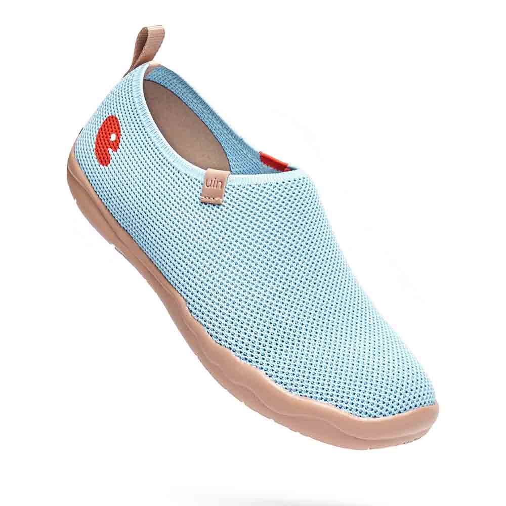 UIN Footwear Women Toledo Knitted Corydalis Blue Canvas loafers