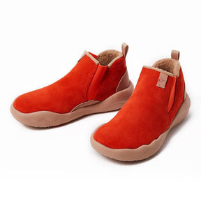 UIN Footwear Kid (Pre-sale) Granada Red Cow Suede Boots Kid Canvas loafers