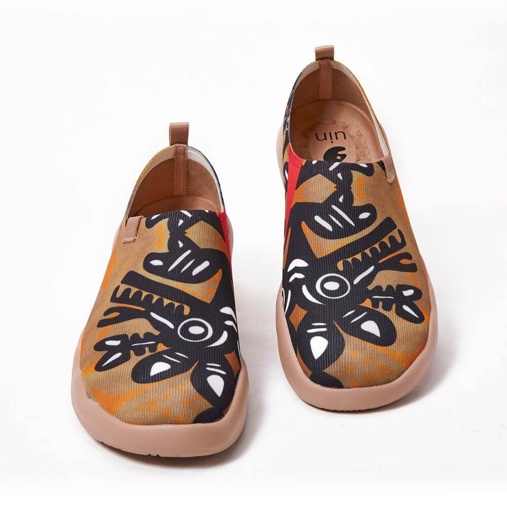UIN Footwear Men African Totem Canvas loafers