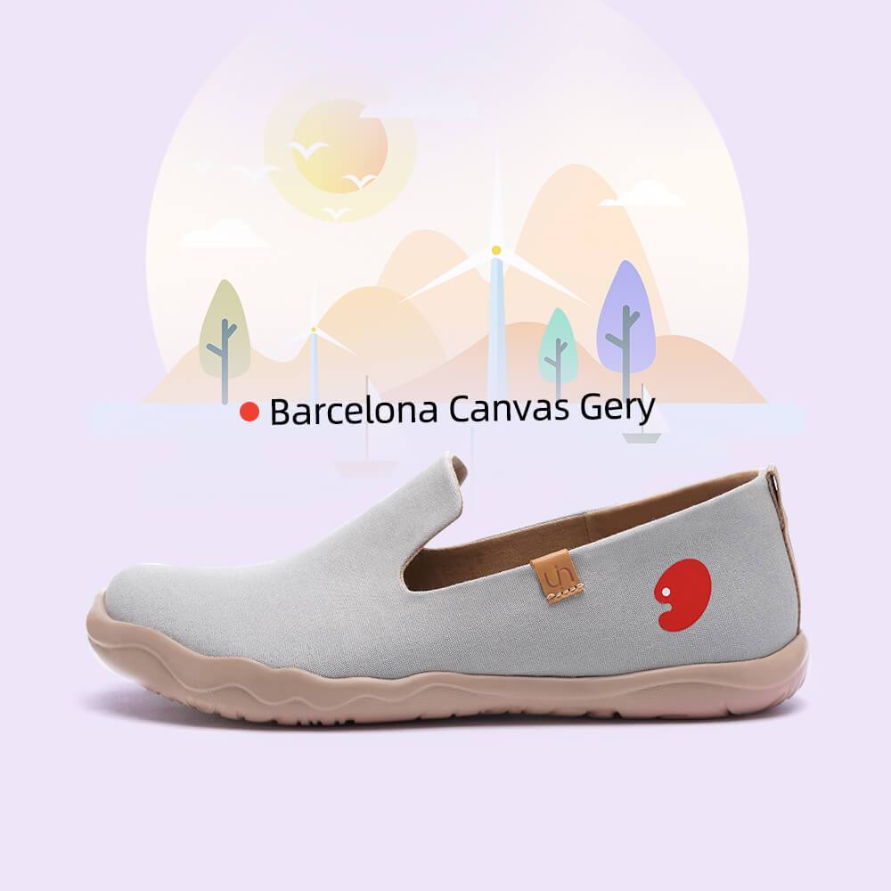 UIN Footwear Men Barcelona Canvas Gery Canvas loafers