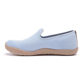 UIN Footwear Men Barcelona Knitted Light Blue Canvas loafers