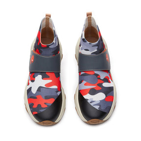 UIN Footwear Men Crack-Red Grey Cazorla II Men Canvas loafers