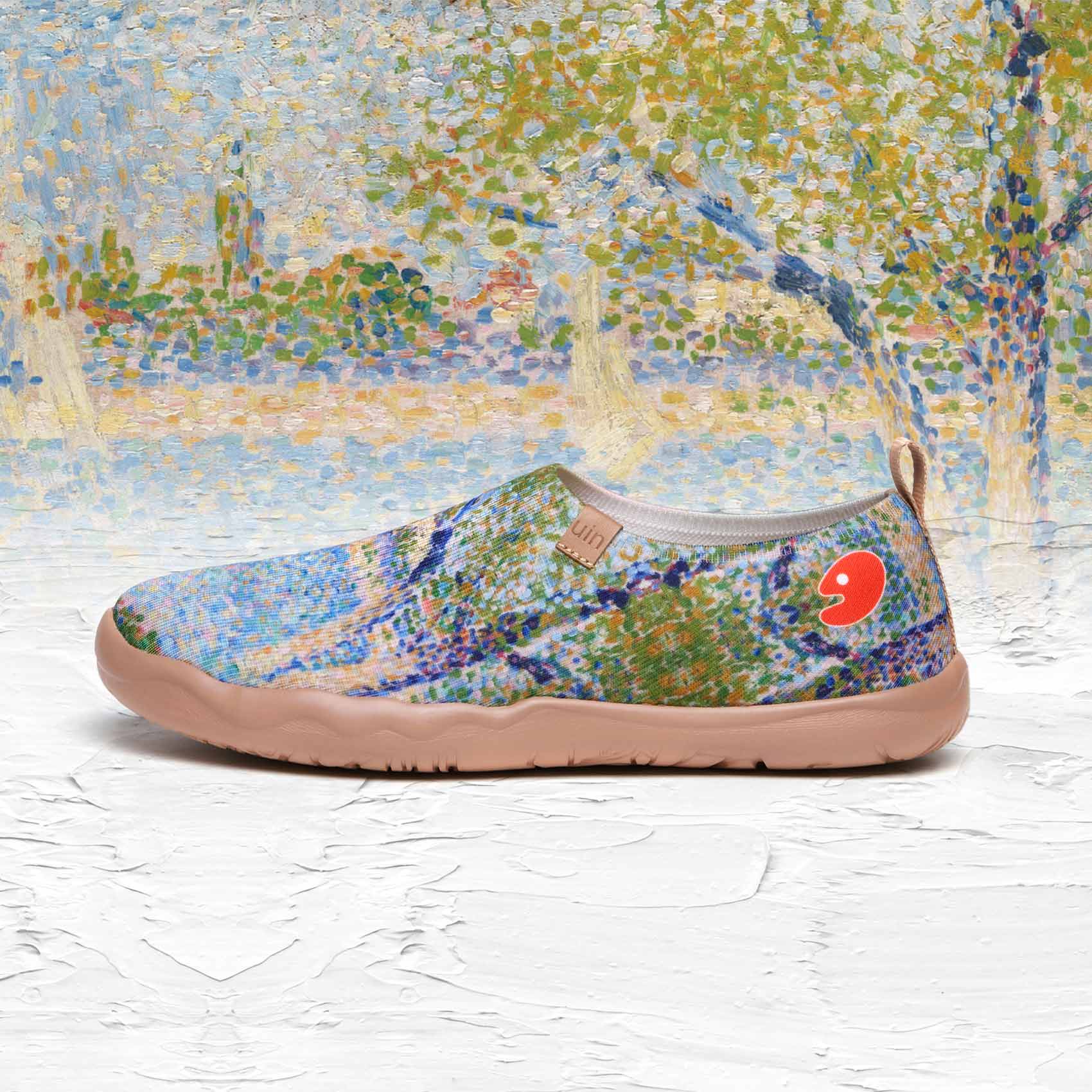 UIN Footwear Men Georges Seurat The Seine seen from La Grande Jatte Men Canvas loafers