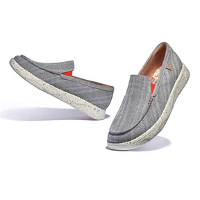UIN Footwear Men Light Grey Tarragona III Men Canvas loafers
