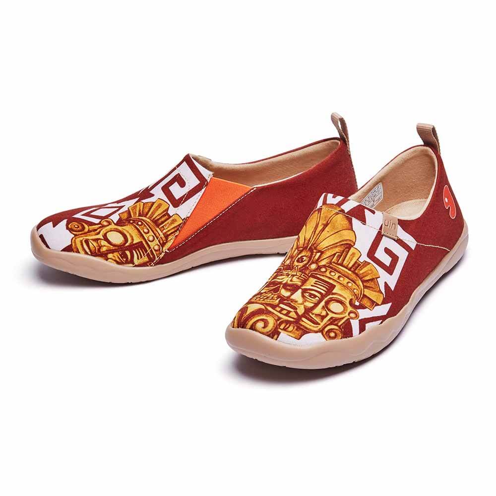 UIN Footwear Men Mayan Totem Canvas loafers
