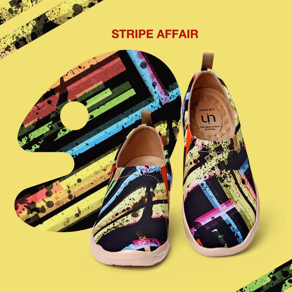 UIN Footwear Men Stripe Affair Canvas loafers