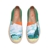 UIN Footwear Men Van Gogh Wheatfield with Cypresses Marbella I Men Canvas loafers