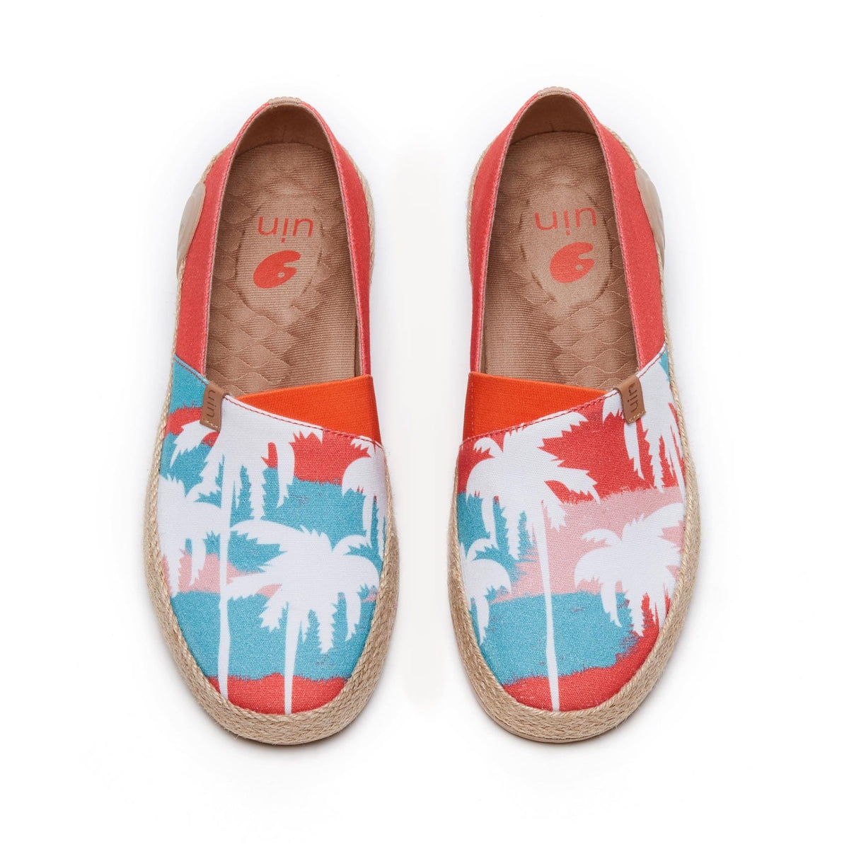 UIN Footwear Men Watercolor Palm Marbella I Women Canvas loafers