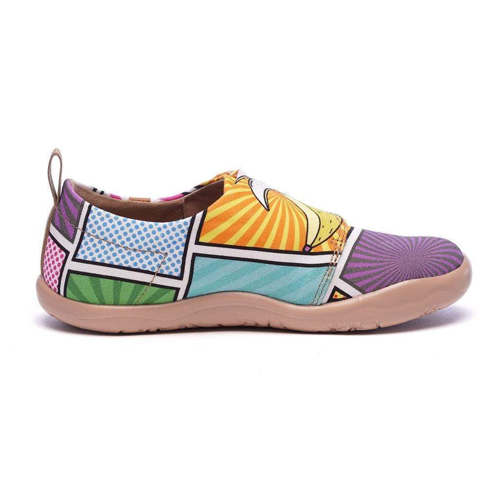 UIN Footwear -Pop Art- Trendy Cartoon Design Painted Kids Shoes Canvas loafers