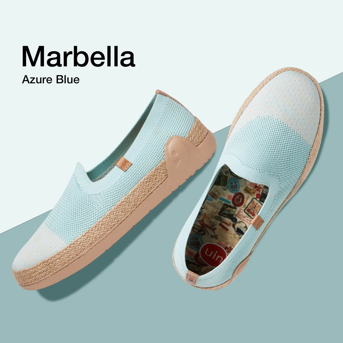 UIN Footwear Women Azure Blue Marbella II Women Canvas loafers