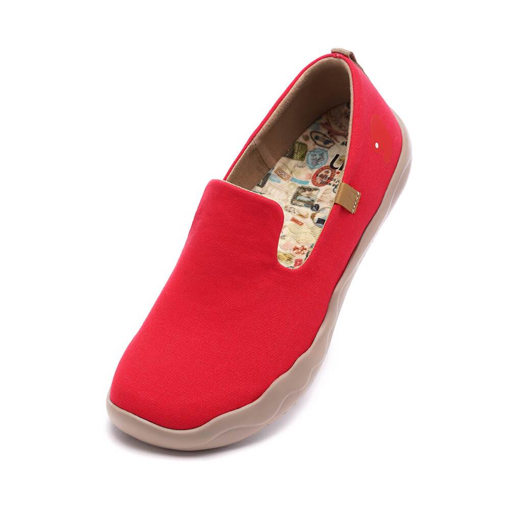 UIN Footwear Women Barcelona Canvas Red Canvas loafers