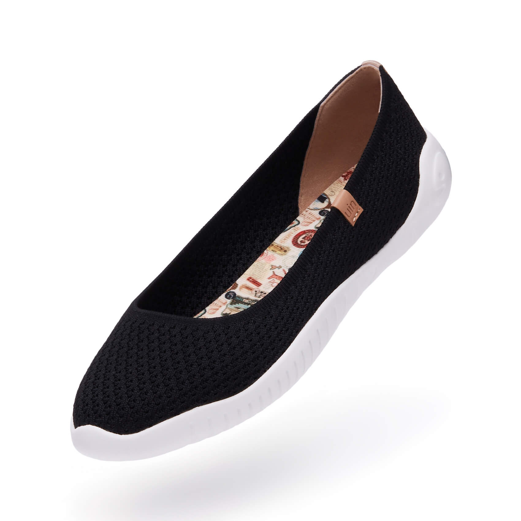 UIN Footwear Women Charcoal Black Knitted Minorca III Women Canvas loafers
