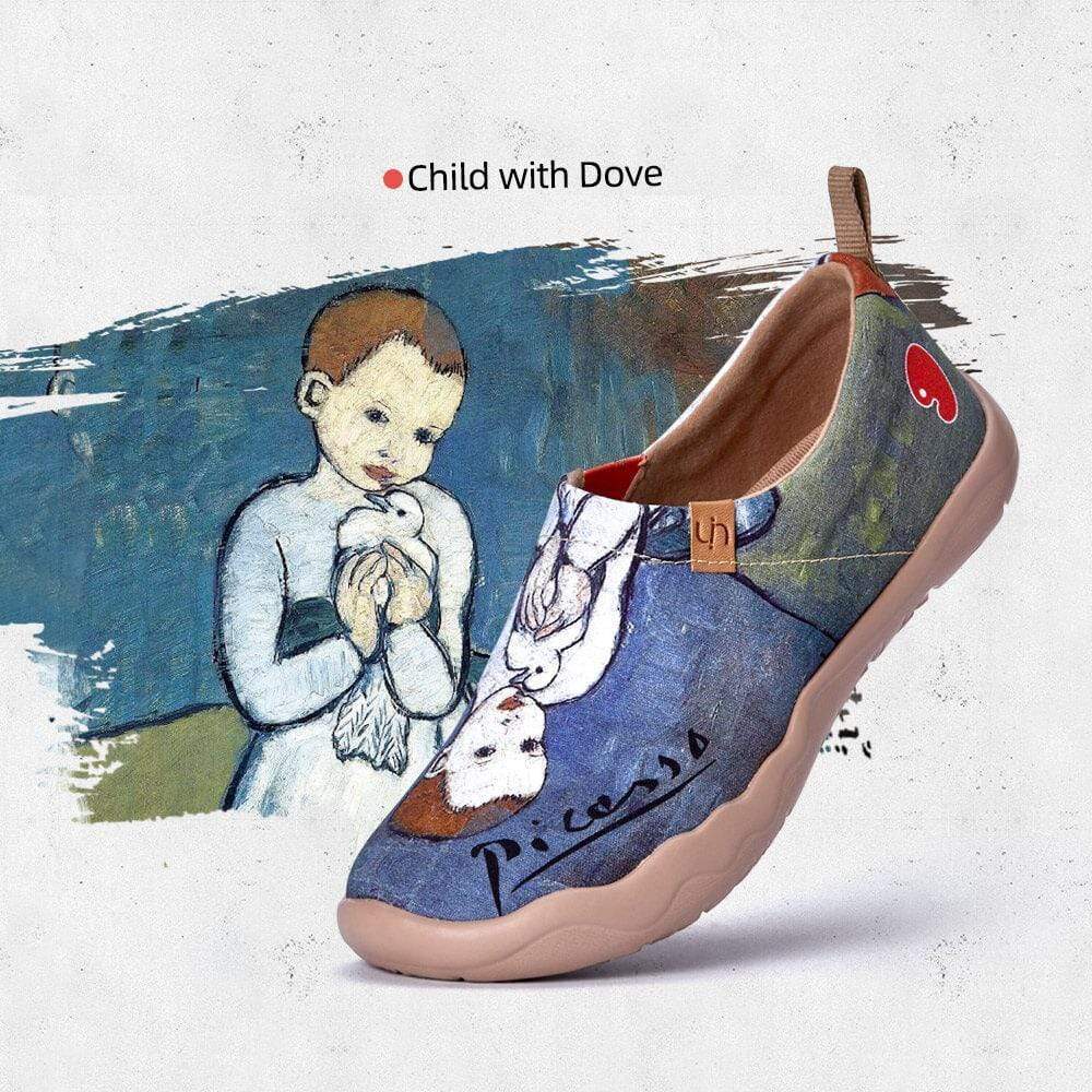 UIN Footwear Women Child with Dove Canvas loafers