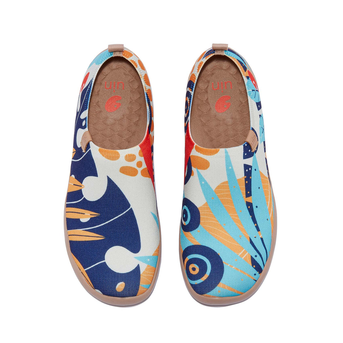 UIN Footwear Women Geometric Leaves Toledo I Women Canvas loafers