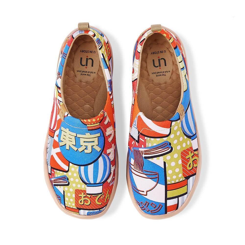 UIN Footwear Women Tokyo's Neon Canvas loafers