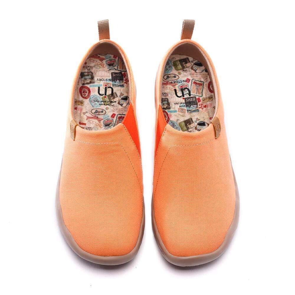 UIN Footwear Women Toledo Orange Canvas loafers