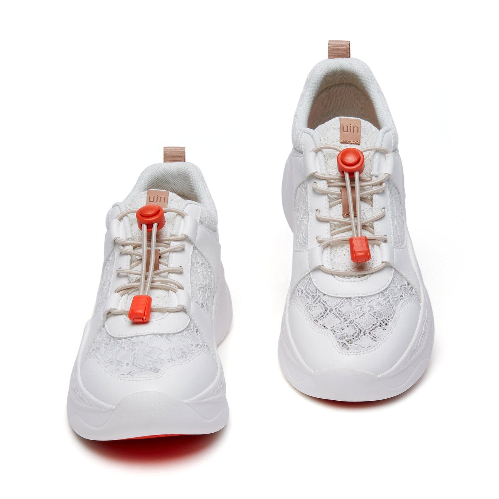 UIN Footwear Women White Lace Palma I Women Canvas loafers